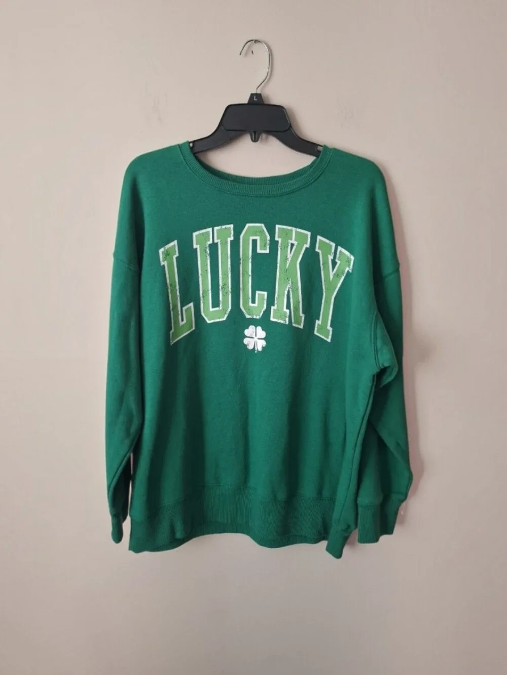 Men's Green 'Lucky' Crewneck Sweatshirt
